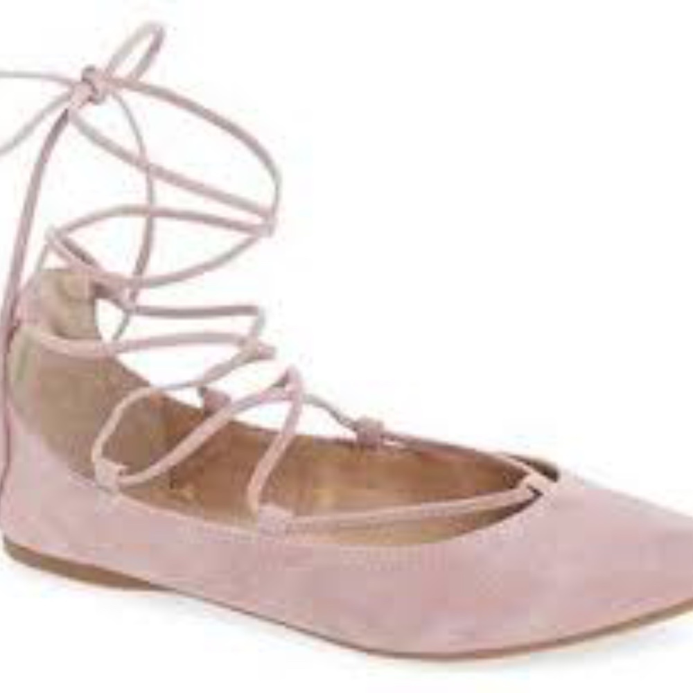 Pink suede Steve Madden Flats